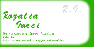 rozalia imrei business card
